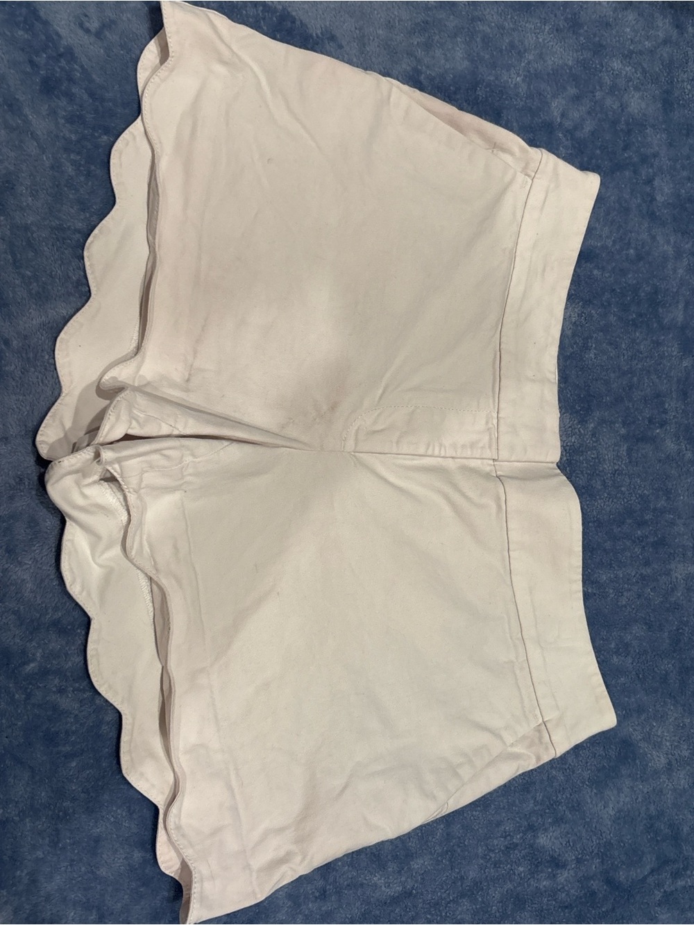 LOFT White Scallop-Edge High-Waist Women's Shorts